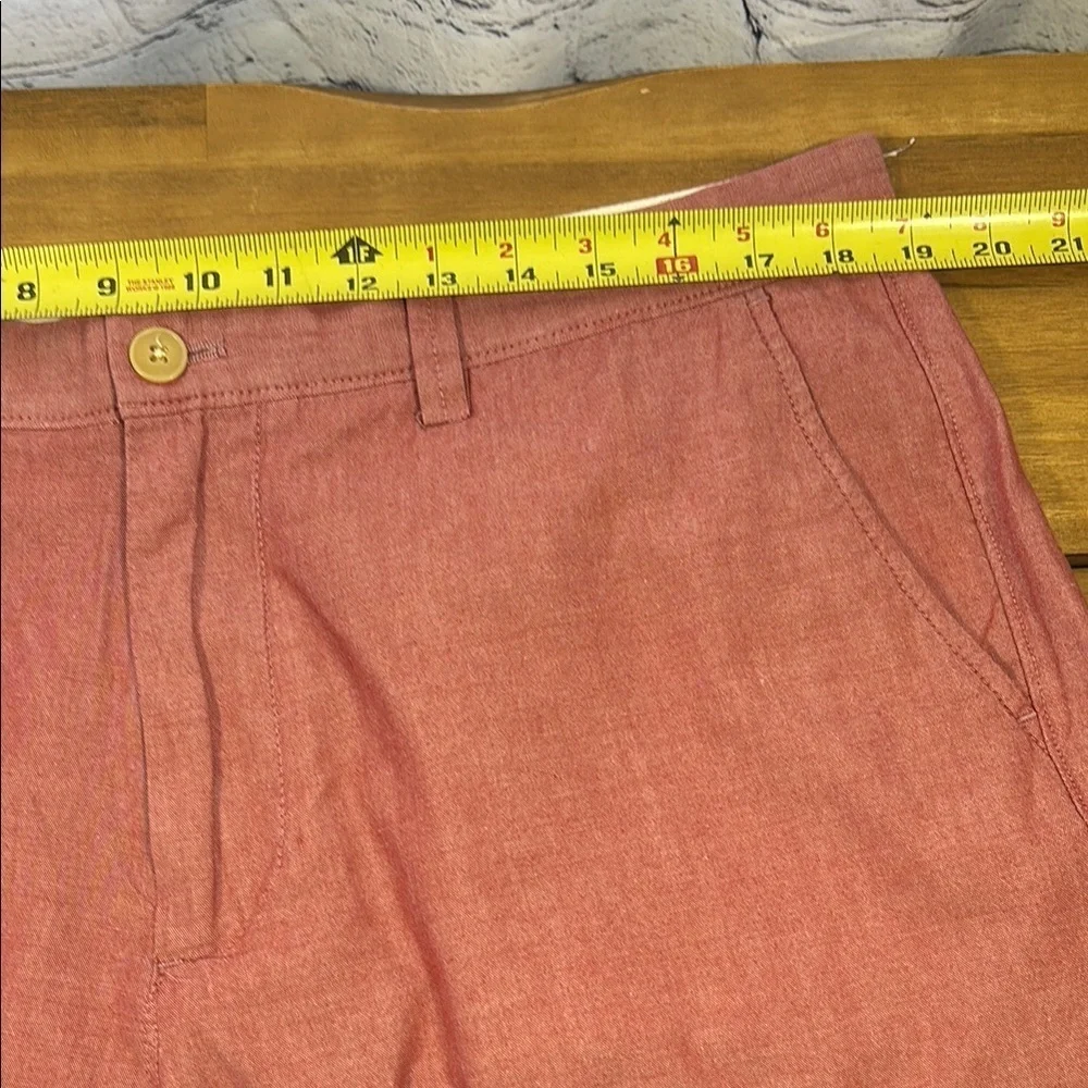 J. Crew Red Flat Front Shorts Lightweight Cotton